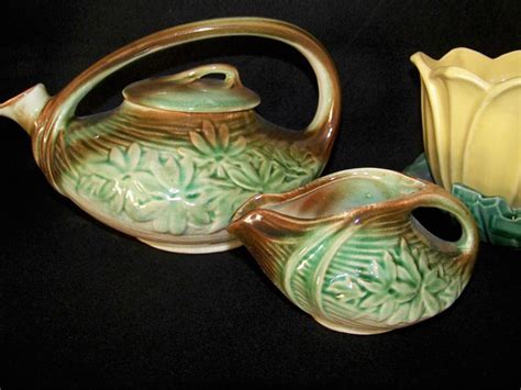 Lot Seven Great Pieces Of Mccoy Pottery