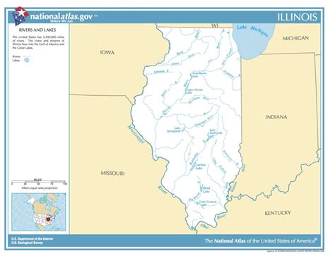 Map Of Illinois Rivers And Lakes Public Domain Map Picryl