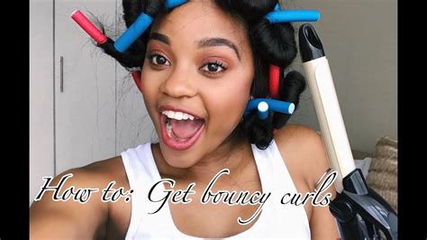 HOW TO Get Bouncy Curls Using A Curling Iron And Flexi Rods Bendy