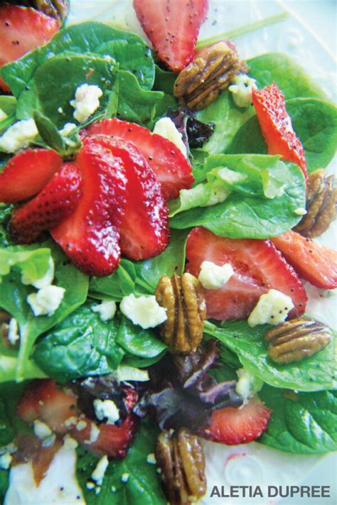 Strawberry Pecan Spinach Salad With Poppy Seed Dressing Aletia Dupree