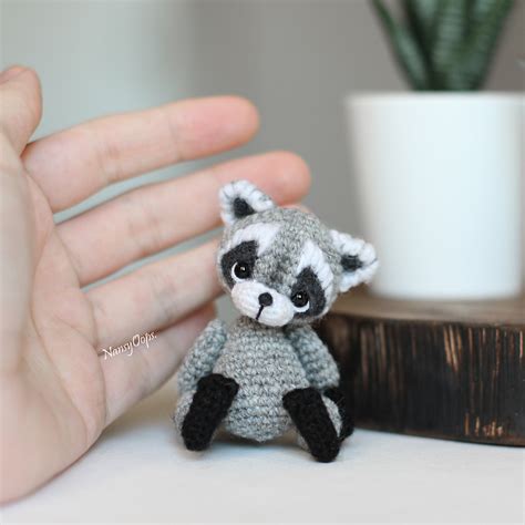 Crochet Pattern Raccoon Amigurumi Pdf Tutorial Raccoon Pattern Etsy
