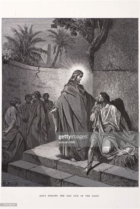 Jesus Healing The Sick Man High Res Vector Graphic Getty Images
