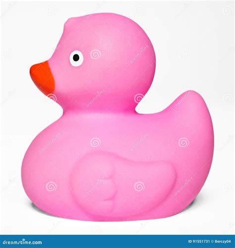 Pink Toy Rubber Duck Stock Image Image Of Baby Clean 91551731