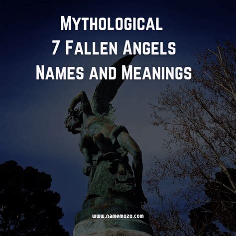 Mythological 7 Fallen Angels Names And Meanings List Name Mozo