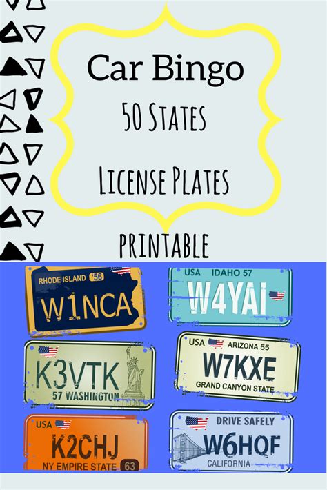 License Plate Bingo The Perfect Printable Game For Trips With Your