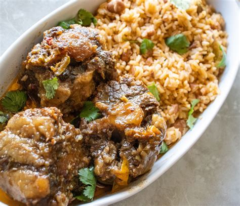 dominican oxtail stew with moro rice oxtail stew oxtail recipes oxtail