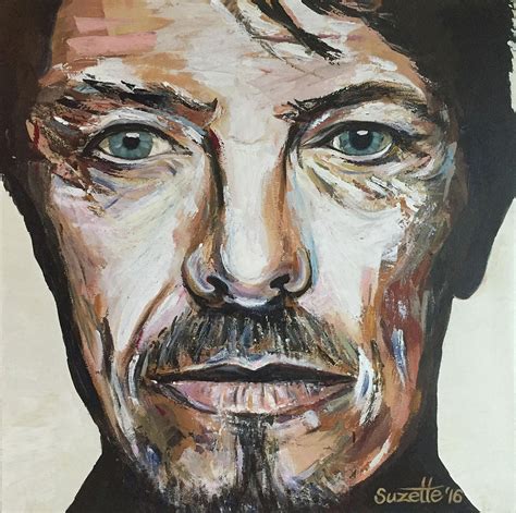 David Bowie Painting By Suzette Castro Fine Art America