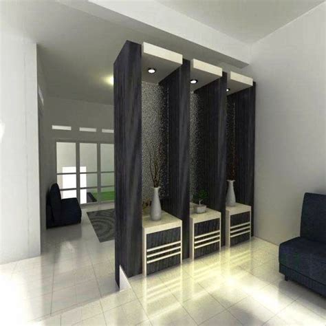 Bentuknya sendiri terlihat lebih modern dengan pemilihan material yang berkualitas. Model Lemari Sekat Ruang Tamu Minimalis Modern | Ruang ...