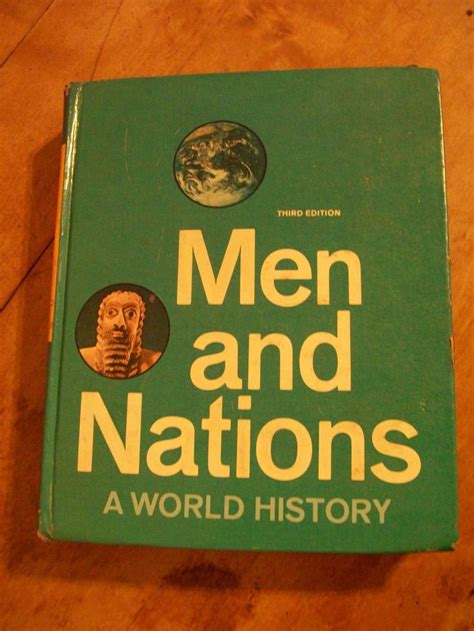 1975 World History School Textbook Men And Nations Vintage School