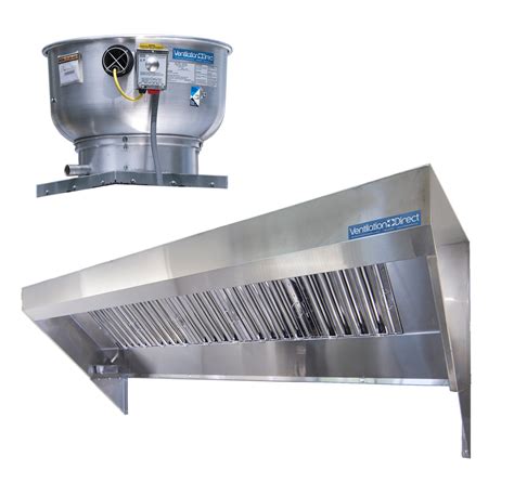 Ventilation Direct 4 Mobile Kitchen Hood System With Exhaust Fan