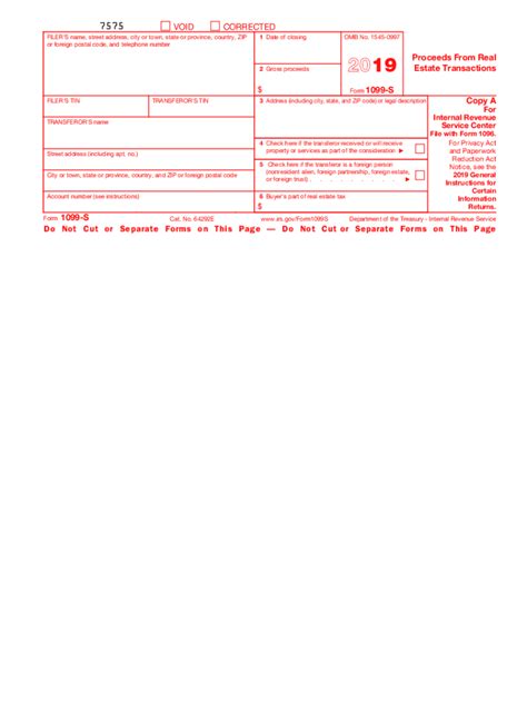 2019 Form Irs 1099 S Fill Online Printable Fillable Blank Pdffiller