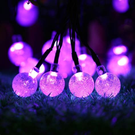 Qedertek Christmas Lights 30 Led Globe Ball Solar String Light 19 7ft Fairy Bubble Crystal