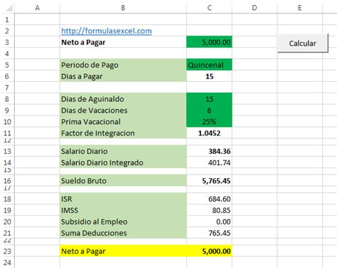 Calculo Inverso De Sueldo En Excel Formulas Excel