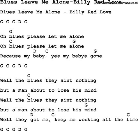 Blues Guitar Lesson For Blues Leave Me Alone Billy Red Love With