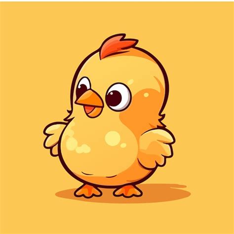 Premium Vector Chick Cartoon Vector Cute Chick Vector Illustration