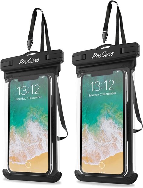 Procase 2 Pack Waterproof Phone Pouch For Swimming Underwater Case Dry Bag Sleeve For Iphone 15