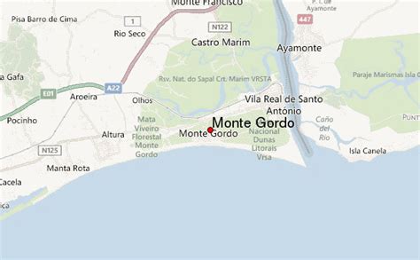 Monte Gordo Mapa Portugal Cidades
