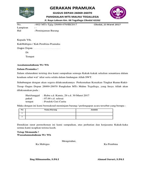 Contoh surat permohonan kendaraan dinas. Contoh Surat Izin Meminjam Barang Ke Sekolah - Kumpulan ...