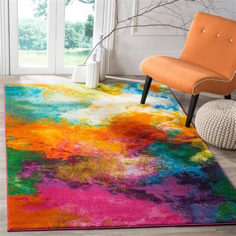 Safavieh Watercolor Allison Abstract Colorful Area Rug Or Runner
