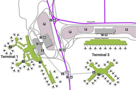 Terminal Las Vegas Airport Map Harry Reid Mccarran Gate