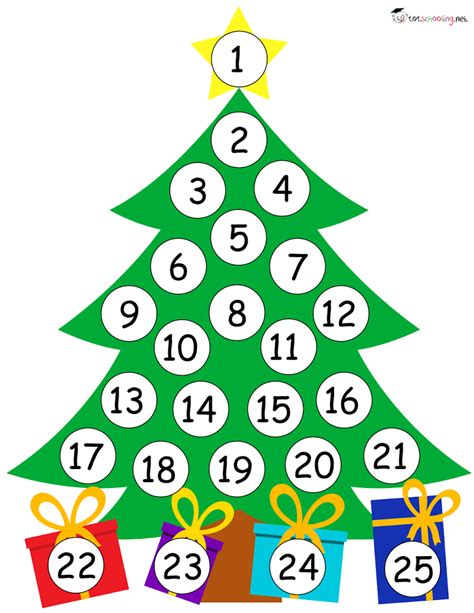 free printable christmas countdown calendar printable printable word searches