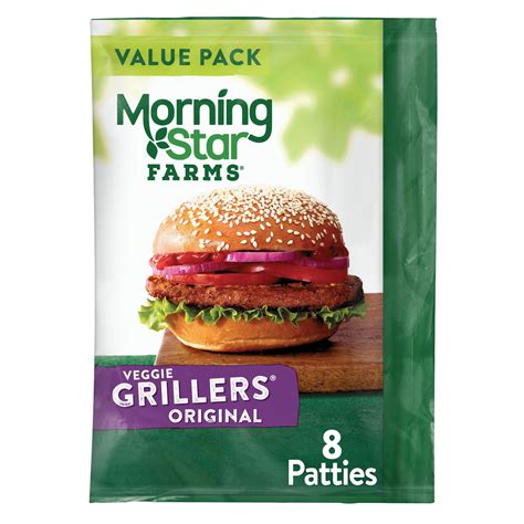 Morningstar Farms Grillers Original Veggie Burgers 18 Oz Frozen