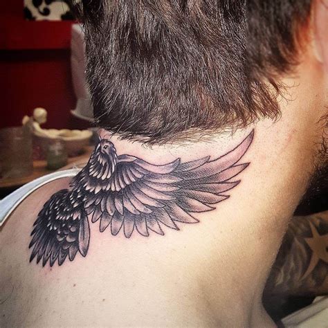 Eagle Wings Tattoo On Back Neck Viraltattoo