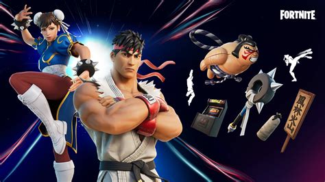 Round One Street Fighters Ryu And Chun Li Square Off In Fortnite