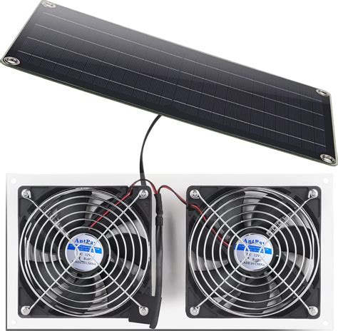 Solar Panel Fan Kit Antpay 10w Weatherproof Dual Fan With 11ft35m