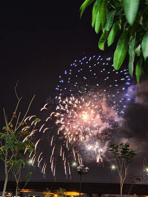 Fireworks Tet Lunar New Year Vietnam Stock Photo Image Of Lunar