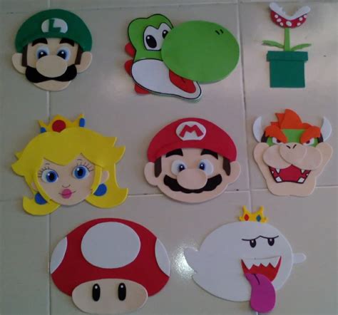 Figuras Mario Bros Fomi Fomy Foami Mesa De Dulces Dulceros 35