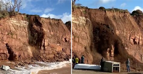 Video Shows Dramatic Moment Cliff Collapsed Onto Devon Beach Metro News