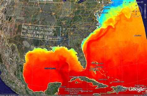 Earthnc Weather And Tides Florida Water Temperature Map Printable