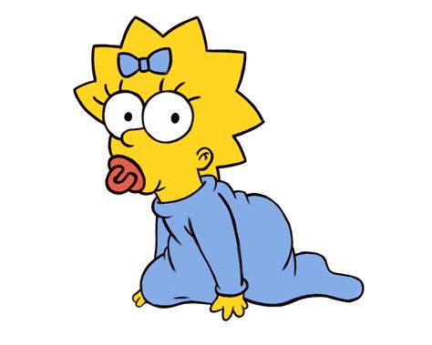 How To Draw Maggie Simpson 6 Steps With Pictures