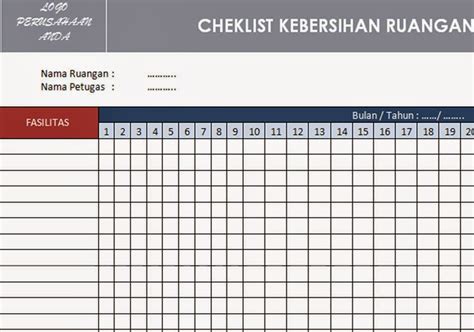 Contoh Form Checklist Kebersihan Toiletries On Airpla Vrogue Co