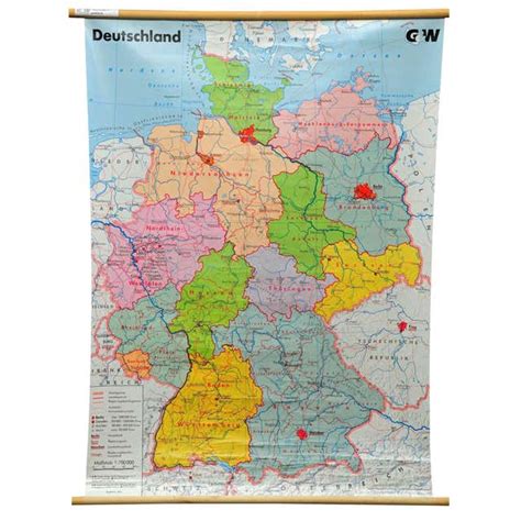 Extra Large Vintage German Schoolhouse Map Mounted On Board At 1stdibs
