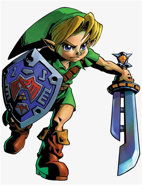 Link Artwork 3 Legend Of Zelda Majoras Mask 3d Link Png Image