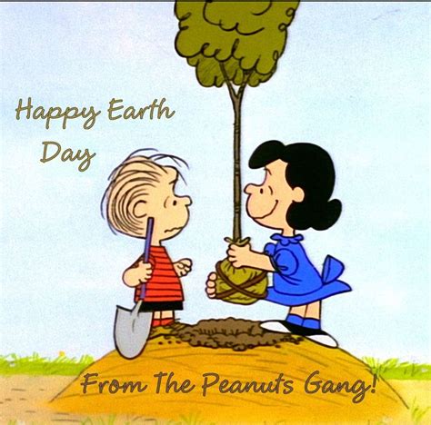 Happy Earth Day Charlie Brown And Snoopy Arbour Day Lucy Van Pelt