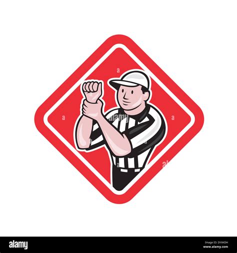 American Football Referee Cartoon