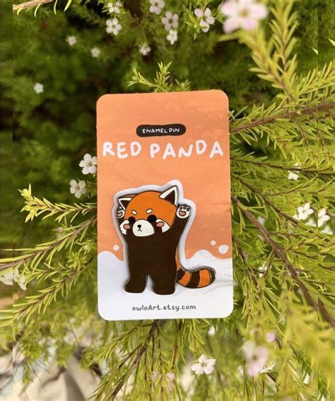 Cute Red Panda Pin Hard Enamel Pin For Jacket Jeans And Etsy