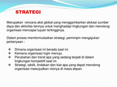 Ppt Kepemimpinan Strategis Dan Visioner Powerpoint Presentation Id