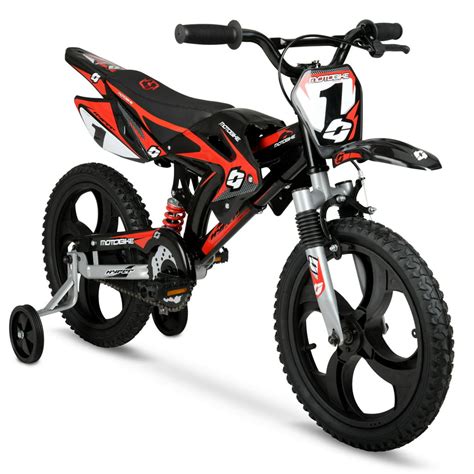 Hyper Bicycles 16in Kids Mag Wheels Motobike Blackred