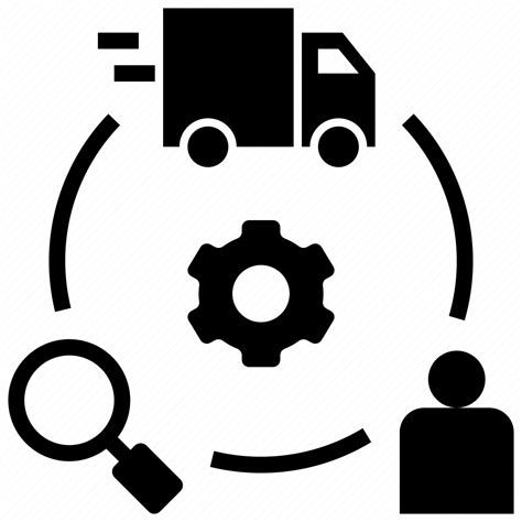 Supply Chain Management Logistic Research Customer Process Icon