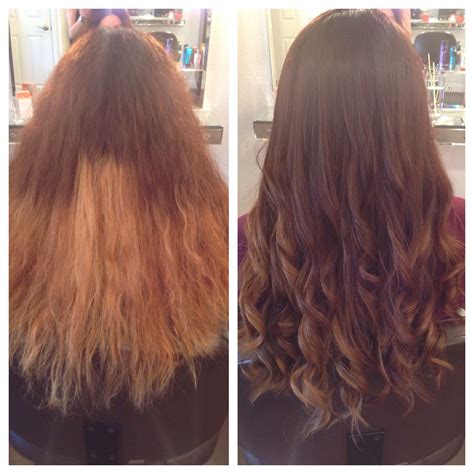 Before And After Dont Box Dye Color Correction Haircut And Blowout