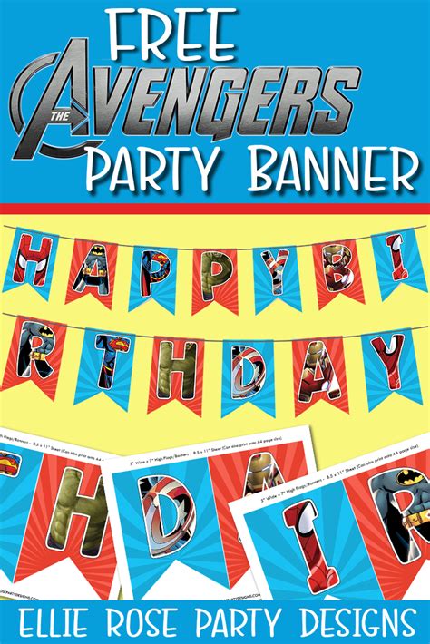 Free Avengers Birthday Party Printables