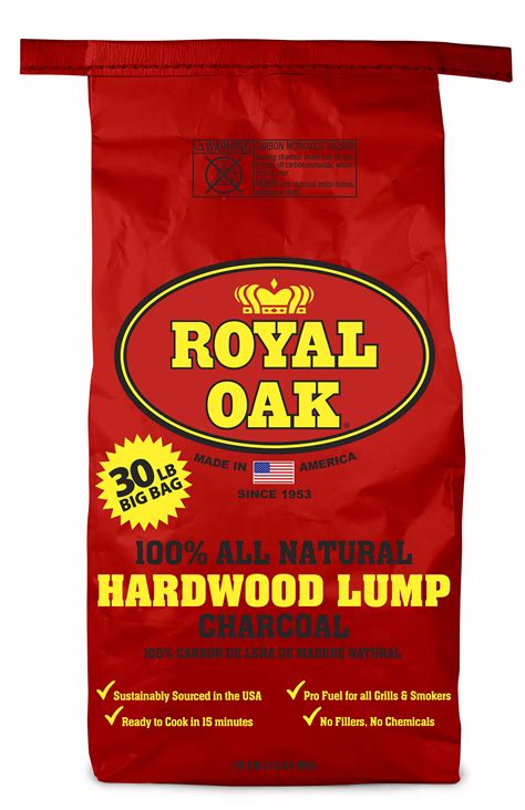 Royal Oak Lump Charcoal All Natural Hardwood Charcoal 30 Lbs