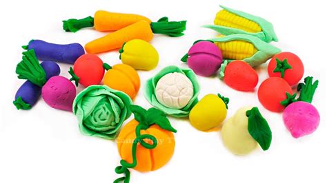 How To Make Play Doh Basket With Fruits And Vegetables Learn Colors
