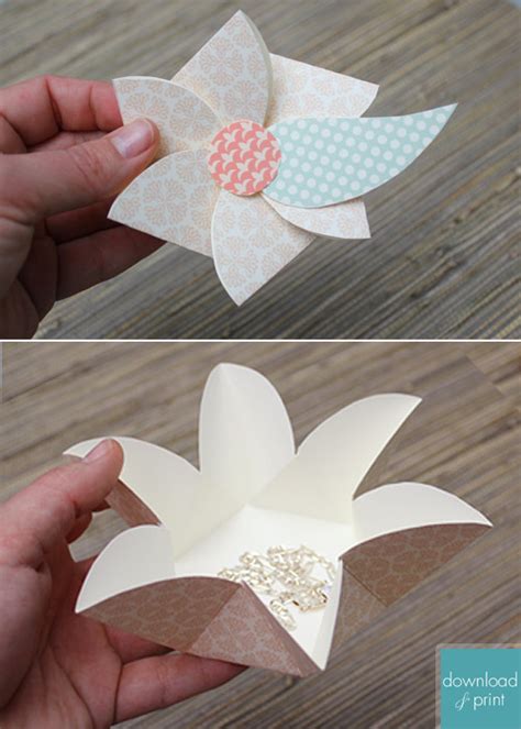 mothers day petal box template  print