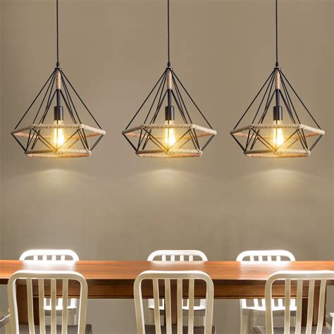 Vintage Style Hemp Rope Island Pendant Light - Wells DIY Lighting Factory