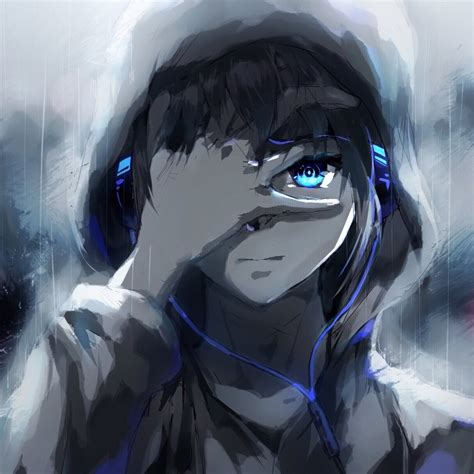 Download Blue Eyes Rain Anime Original Pfp By Luo Qingyu